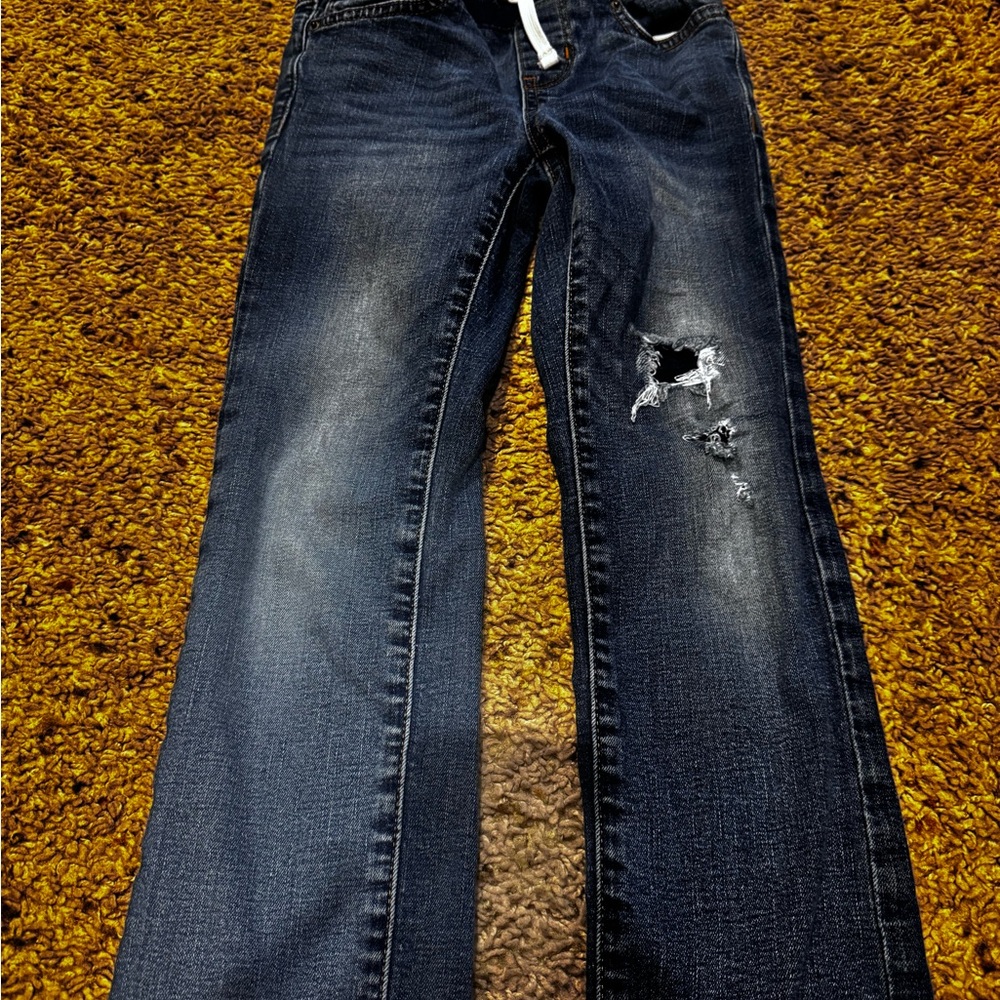 Old Navy Kids Dark Blue Distressed Jeans